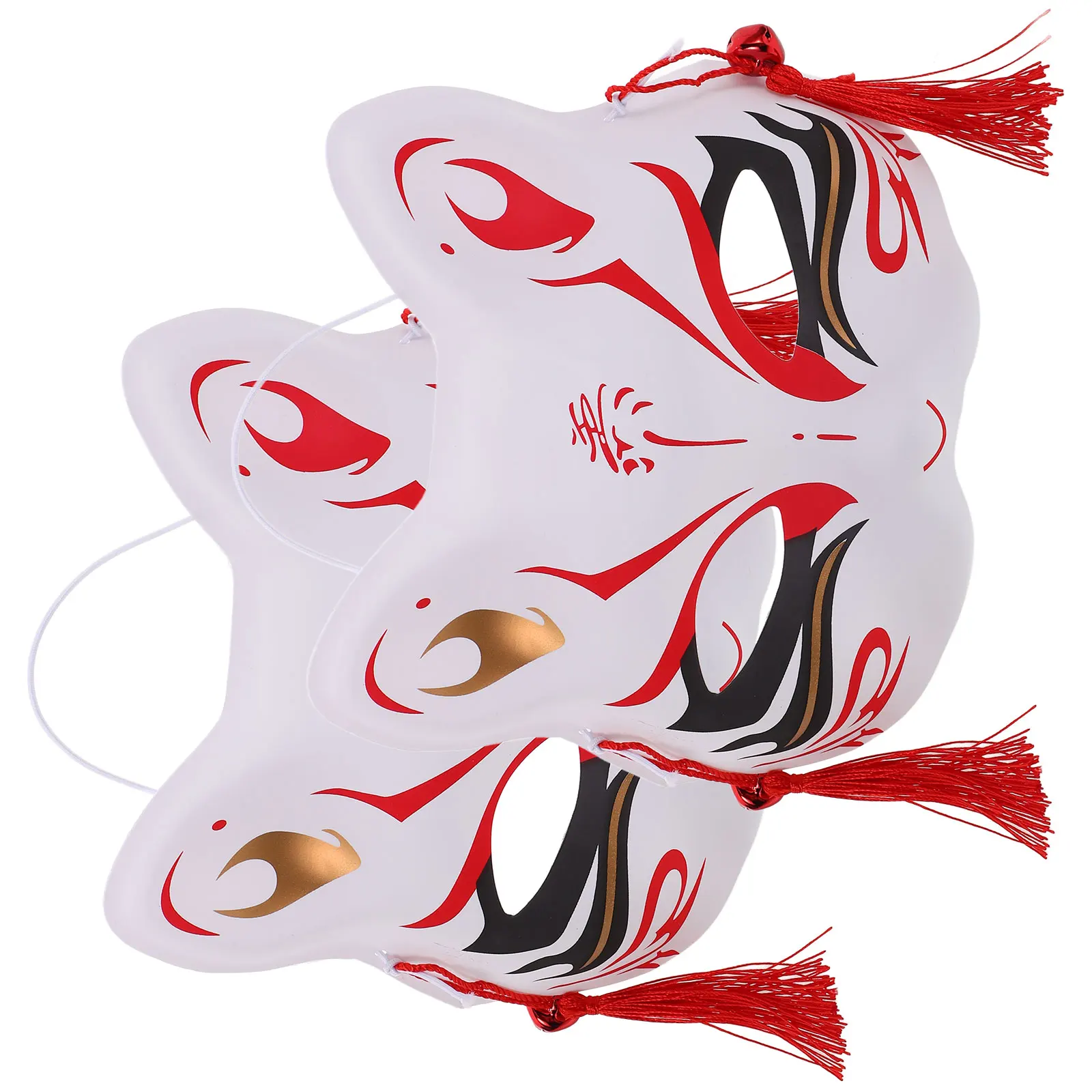 

2 Pcs Half Face Mask Masks Costume Cosplay Masquerade Animal For Halloween Party Fox