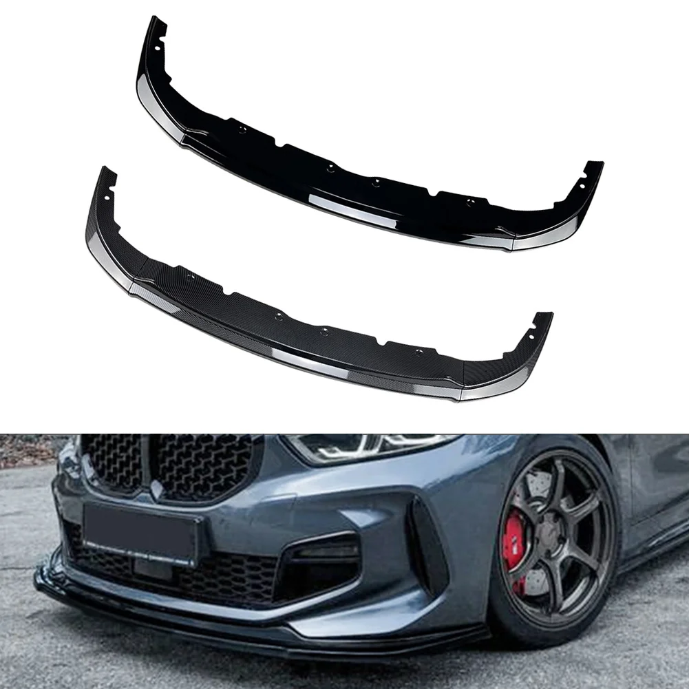 3Pcs Car Front Bumper Lip Spoiler Body Kits Splitter Trim For BMW 1 Series F40 M Sport 118i 120i 128ti 2020 2021 2022