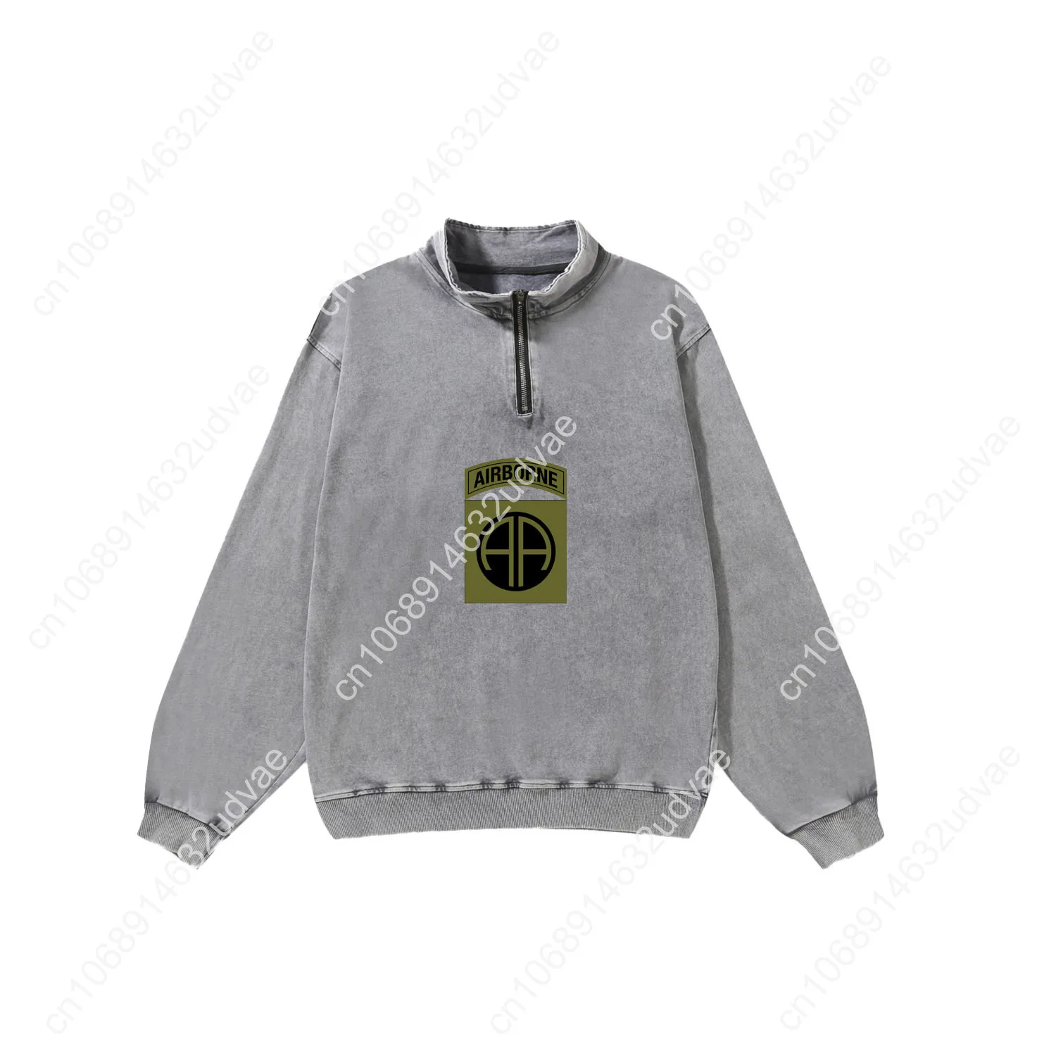 82nd Airborne Division OCP Felpa retrò Uomo Donna Adolescente Pullover vintage Mezza cerniera Top su misura Maglietta a maniche