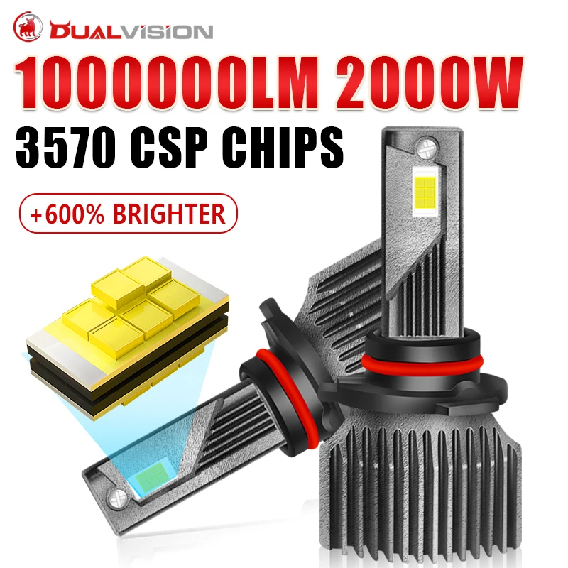 

H7 H4 Светодиодные лампы Canbus 3570 CSP Chip LED 2000 Вт H1 H8 H9 H11 9005 9006 HB3 HB4 9012 HIR2 6000K Лампа Турбо Противотуманные фары 12 В