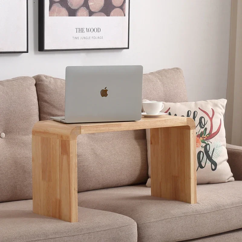 Noordse massief houten bijzettafel Moderne minimalistische bank Hoektafel Klein appartement Woonkamer Salontafel Zwart Walnoot WF