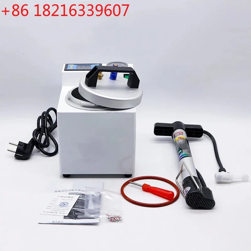 Dental Lab Automatic Polymerizer Portable Curing Pressure Pot Polymerizing Digital Display Adsorption Silicone Rubber Repair