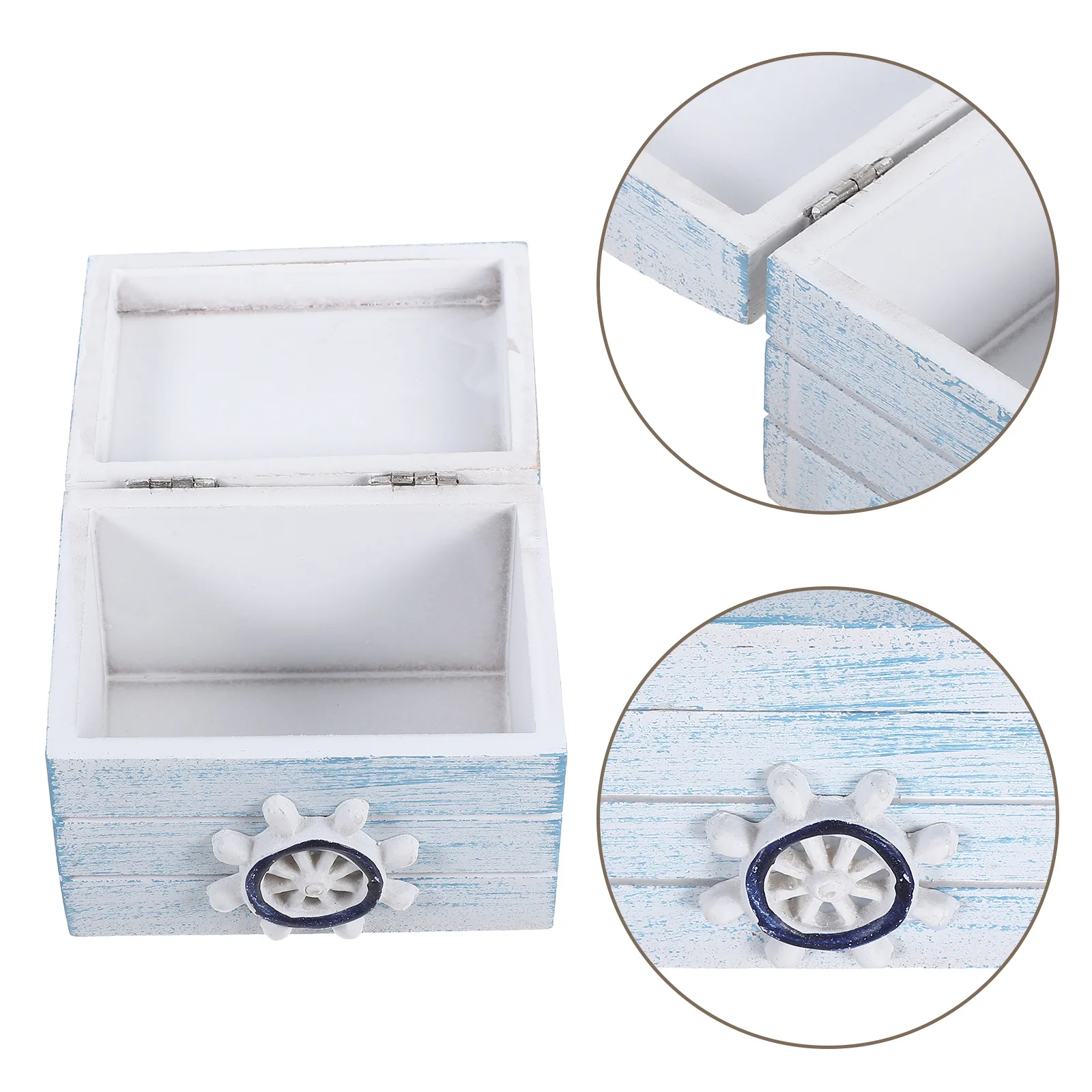 

Decorate Ocean Style Storage Box Child Wood Small Wooden Treasure Chest