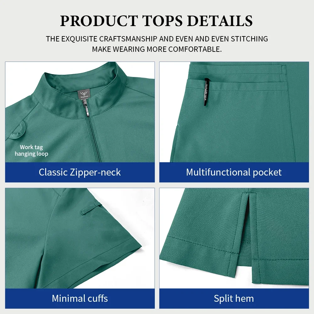 Hot Sale Wholesale Tops Straight Pants Hospital Uniform Dental Dentist Uniform Women Medical Nursing Scrubs Surgical Uniform Set