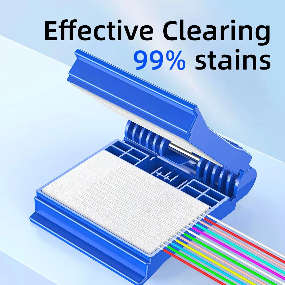 A-07 Optical Fiber Core Wiping Clip FTTH Cleaning Tool Fiber Optic Cleaner With Cleaner Cotton/Alcohol Storage Bottle