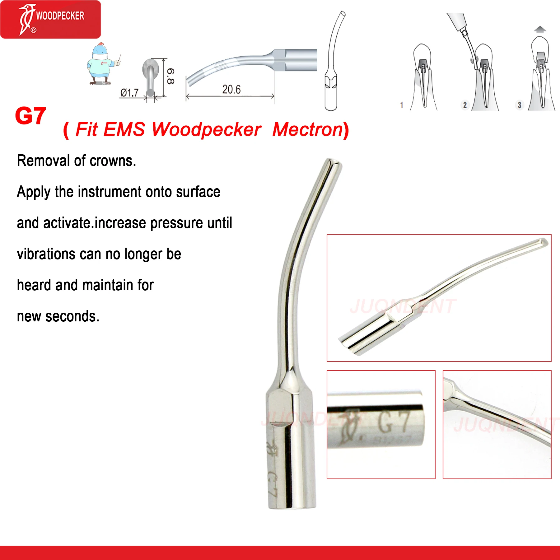 Originele Specht DTE Tandheelkundige Scaler Tips Ultrasone Scaling Tip G1-G8 GD1-GD8 Voor tanden reinigen Fit EMS NSK Satelec Acteon - afbeelding 1