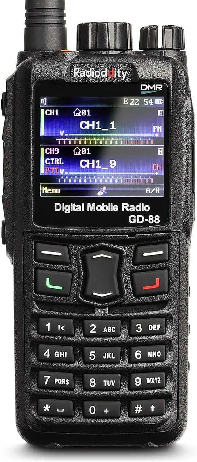 

Radioddity GD-88 DMR & Analog 7W Handheld Radio, VHF UHF Dual Band Ham Two Way Radio, with GPS/APRS