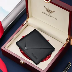 Wallet men's short genuine leather wallet men's fashion simple card bag head layer cowhide coin purse wholesale WILLIMAPOLO
