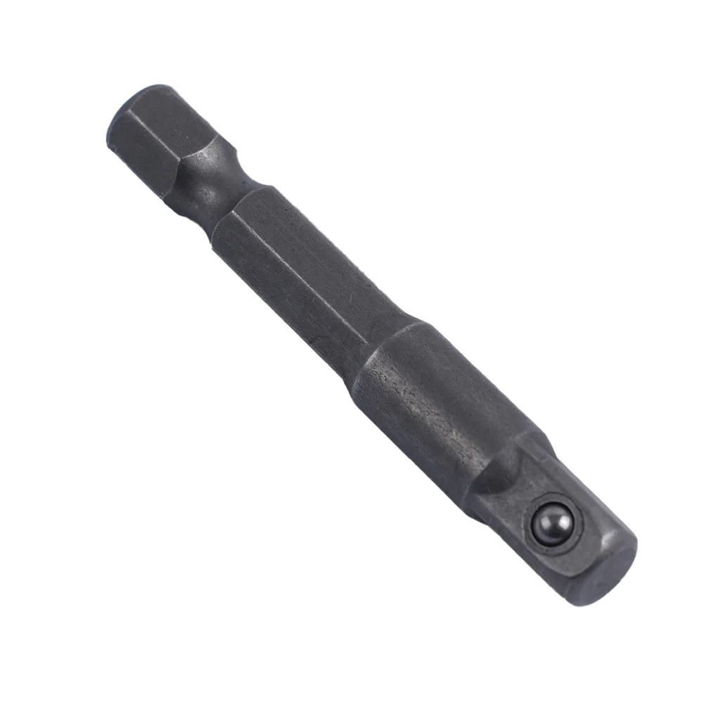 2 Pack 1/4 Inch Hex Shank Socket Adapter Set 25mm And 50mm Length Chrome Vanadium Steel Extension Rod For Drill Driver