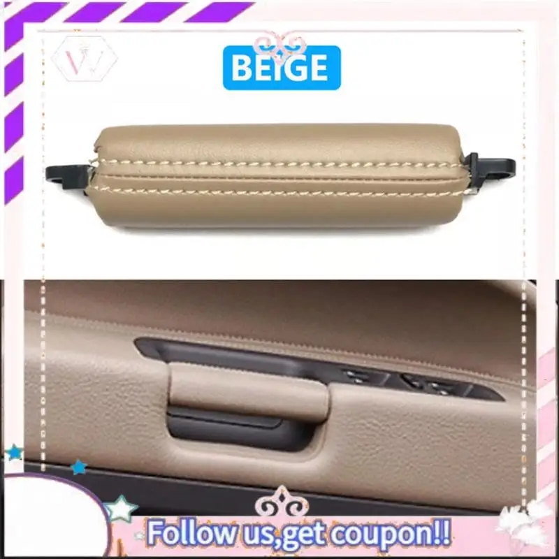 

Easy To Use Car Interior Door Pull Handle Trim 7L6867161 For VW Touareg 2003-2010 Parts Side Door Handle Inner PU Leather LHD RH