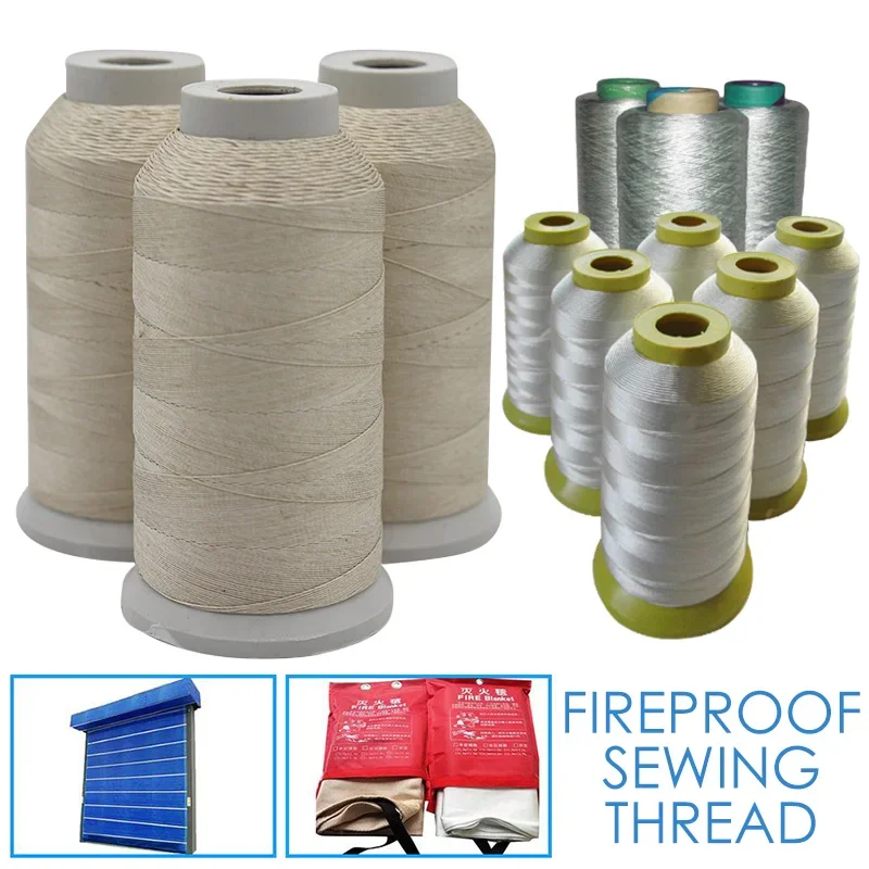 High Temperature Resistant Glass Fiber Sewing Thread 600 Degree Flame Retardant Fireproof Line for Industrial Sewing