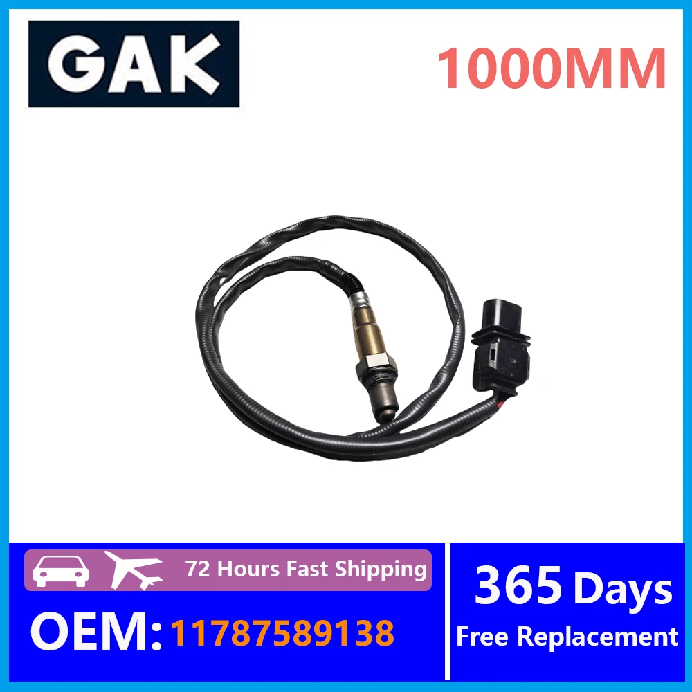 1PCS 11787589138 GAK 1000MM Oxygen Sensor Accessories For BMW F01 F02 F03 F04 F10 F11 F25 X3 Replacement Parts