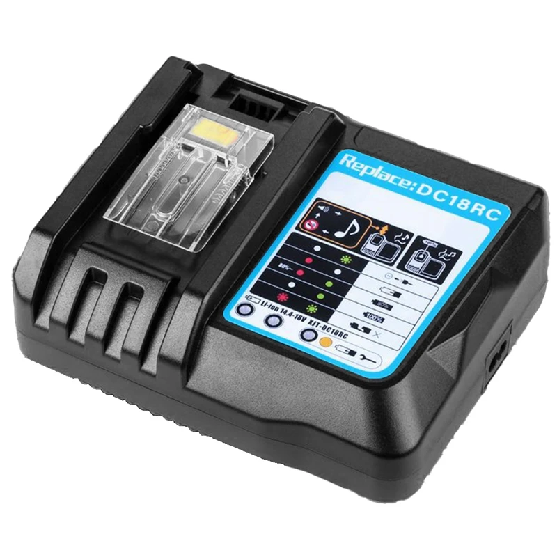 For Makita DC18RC Battery Charger With LED Display 14.4V 18V 6AH Bl1830 Bl1430 BL1860 BL1890 Tool Power Charger