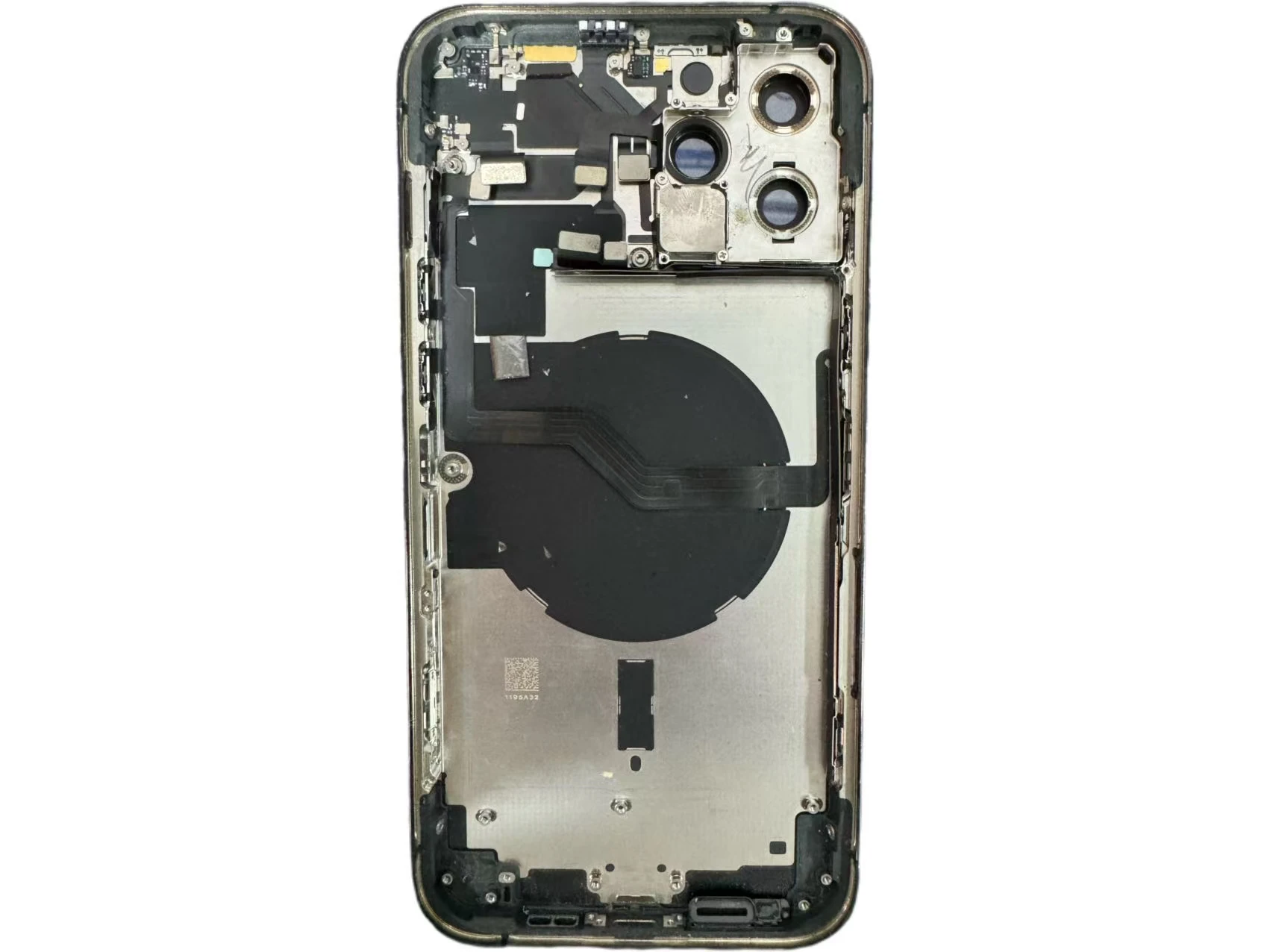 

Whole sale 12 Pro frame with together back glass, with button flex,with wireless,had parts as the same as the pictures