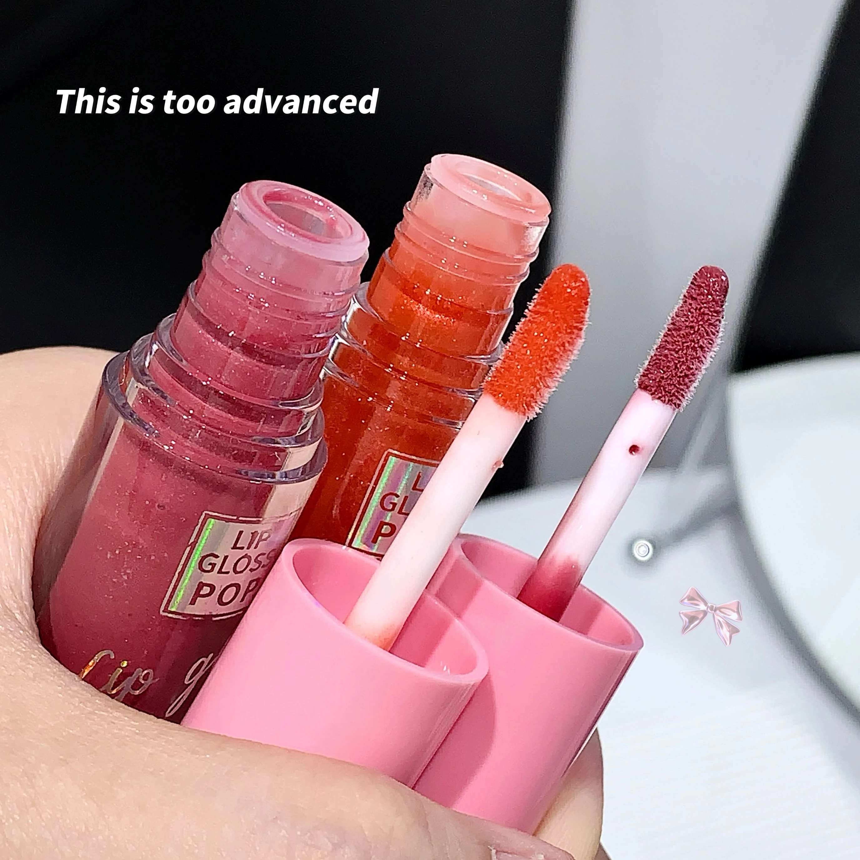 Shaqinuo-光沢のあるリップグロス,強い光沢,着色された保湿香油,長持ちし,柔らかく