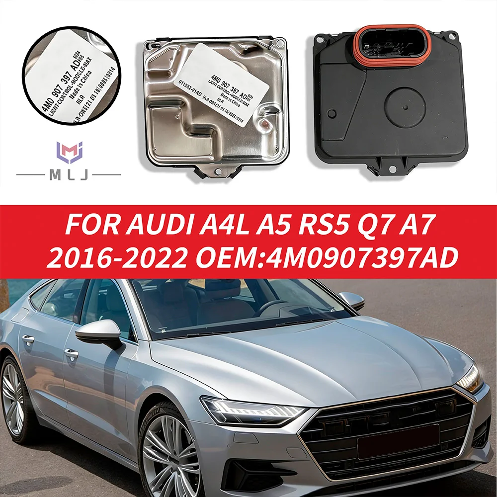 

4M0907397AD Direct Replacement LED Headlight Ballast For Audi A4L A5 RS5 Q7 2016-2022 Matrix Angel Eye Turn Signal Control Unit