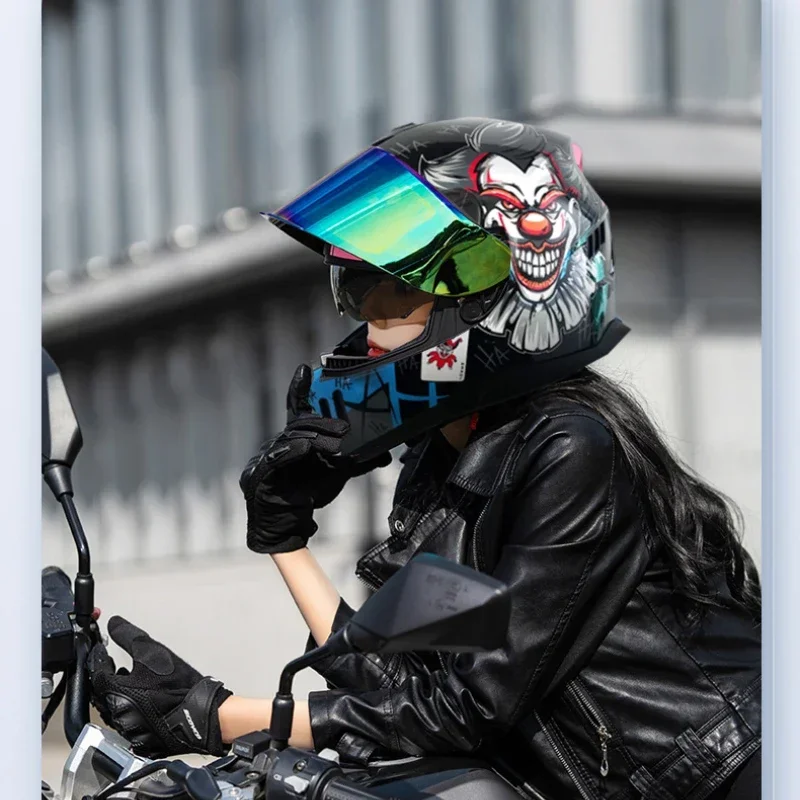 HOT DOT  Motorcycle Helmet Double Lens Cross Section Helmet Safety  Helm Unisex Helmet with Visor Casco Motocros Helmet