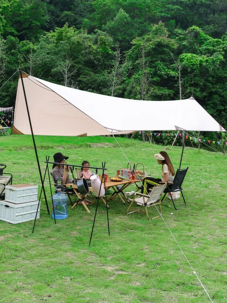 Outdoor Camping Tent Butterfly-Shaped Silver Glue Sun-Proof Rain-Proof Sun-Proof Ultra-Light Portable Picnic Dew