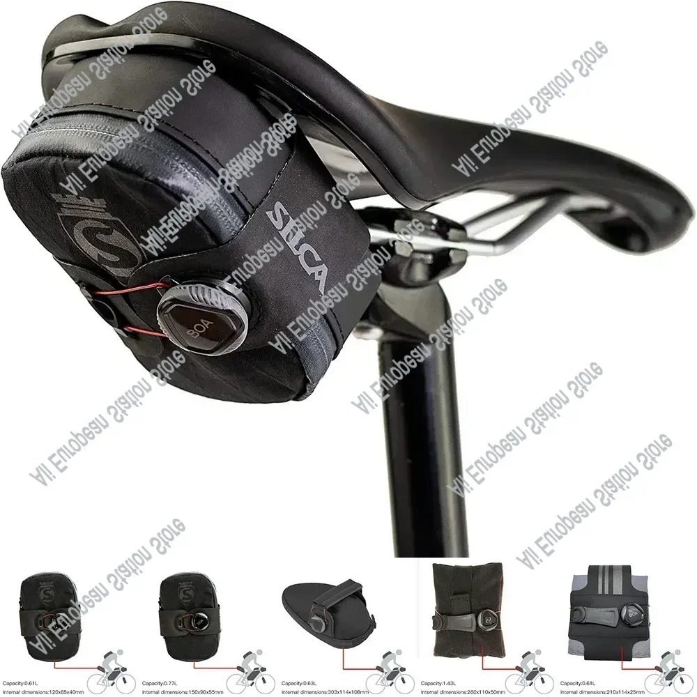 Silca BOA MATTONE Bolsa impermeable con marco de cremallera YKK Bolsa con asa para tubo superior de sillín