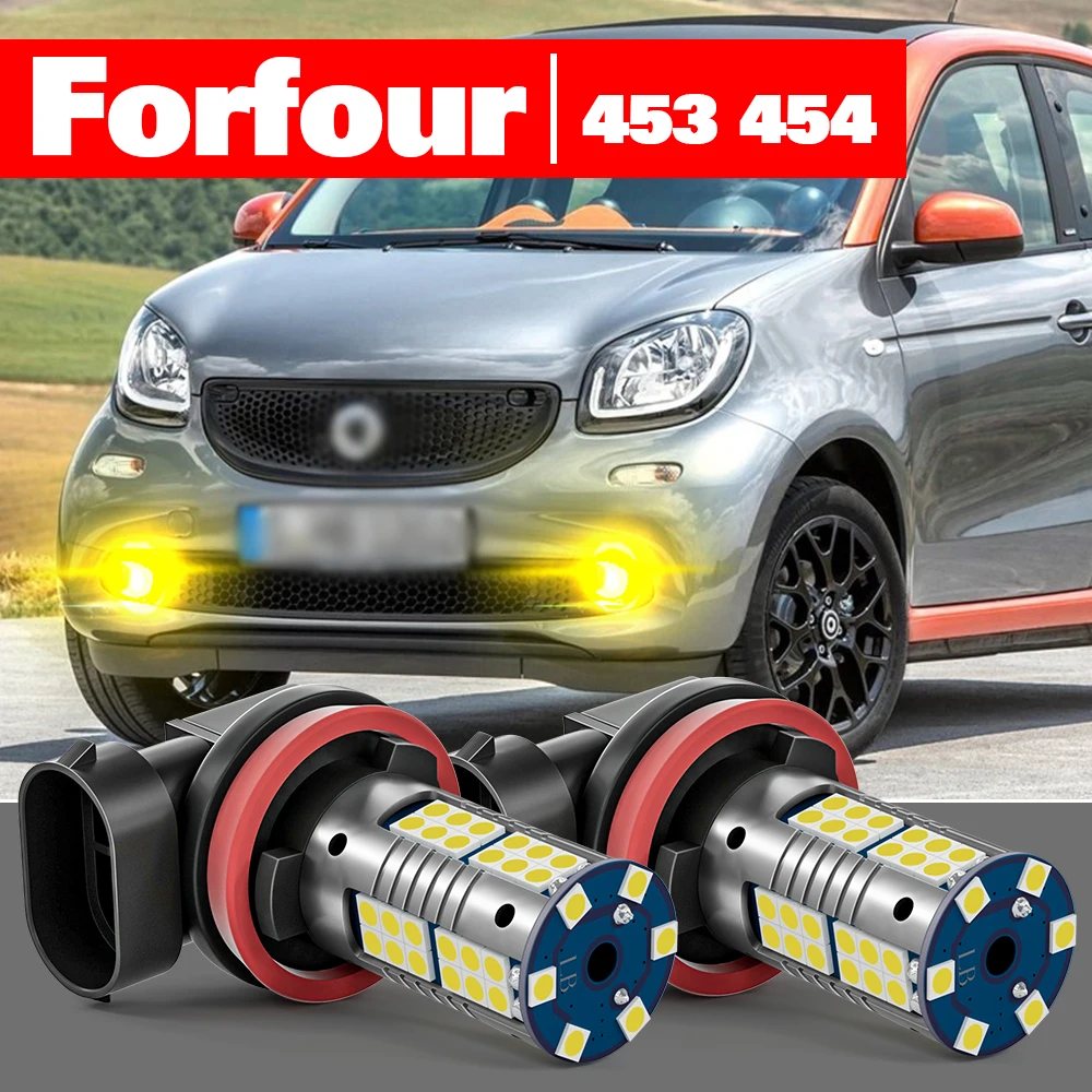 

For Smart Forfour MK1 454 MK2 453 2004-2006 2015-2019 2pcs LED Fog Light Accessories 2005 2016 2017 2018