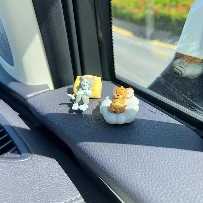 لطيف توم لوحة سيارة ديكور مجموعة الكرتون الشكل جيري مركبة الداخلية سطح المكتب زخرفة جمع اكسسوارات السيارات الزجاج الأمامي #3