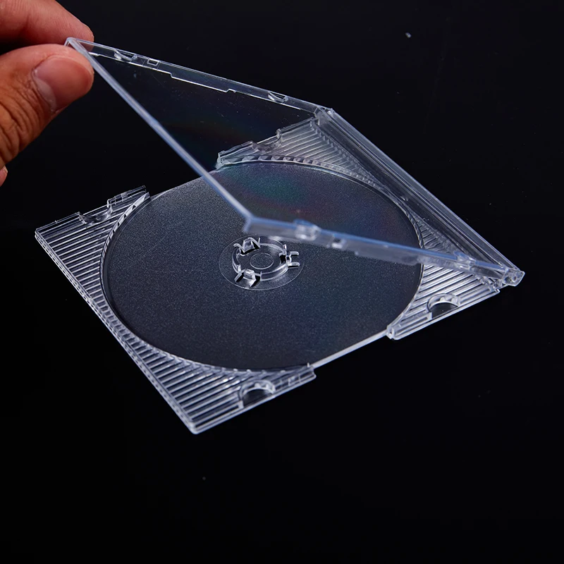 5/10PCS Household Transparent Standard Single Disc Storage Boxes DVD Case CD Case Empty Clear Plastic CD Case Disc CD Box