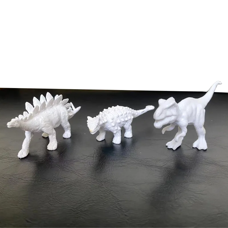 Set Lukisan Mainan Dinosaurus Kerajinan Dinosaurus untuk Anak-anak Set Seni Lukis untuk Anak-anak dengan 6 Cat Dinosaurus Kit Anda Sendiri Selama 3-7 Tahun