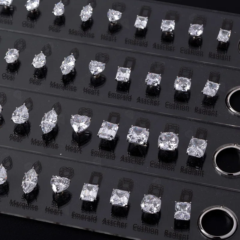 Schmuckwerkzeuge: Diamant-Karat-Größen- und Formvergleichsring mit starkem Magnetverschluss, 10 Schnittarten für Juweliergeschäfte – Detail 10