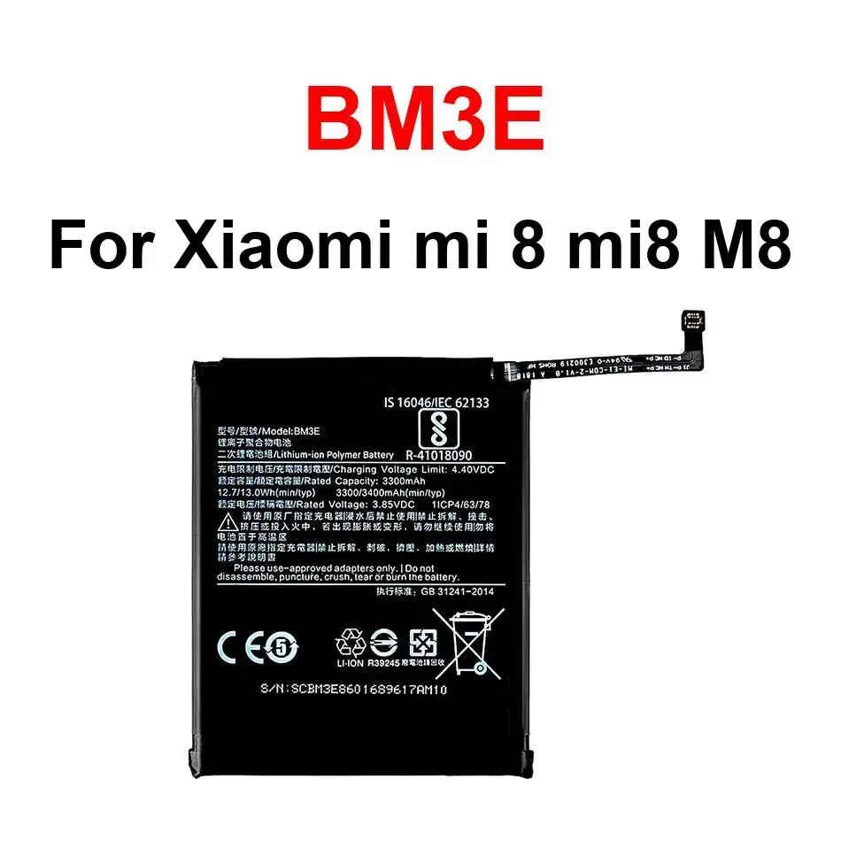 

Замена аккумулятора мобильного телефона BM3E для Xiaomi mi 8 mi8 M8