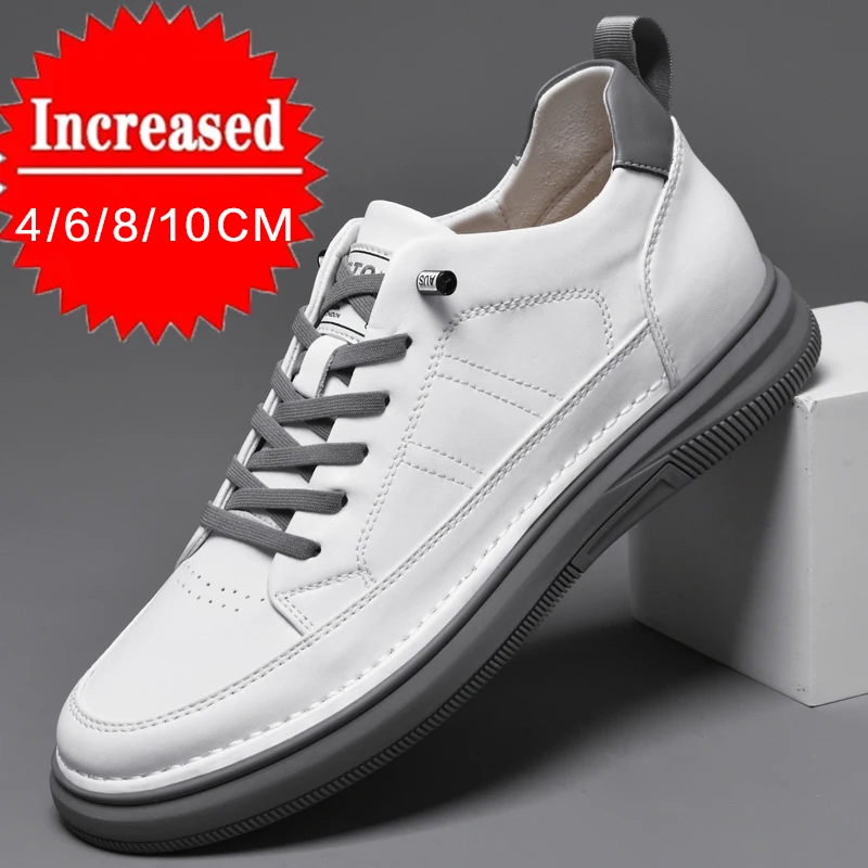

Мужская повседневная обувь-лифт, обувь для увеличения внутренней высоты для мужчин, белая/черная мужская спортивная обувь, удобная уличная прогулочная обувь