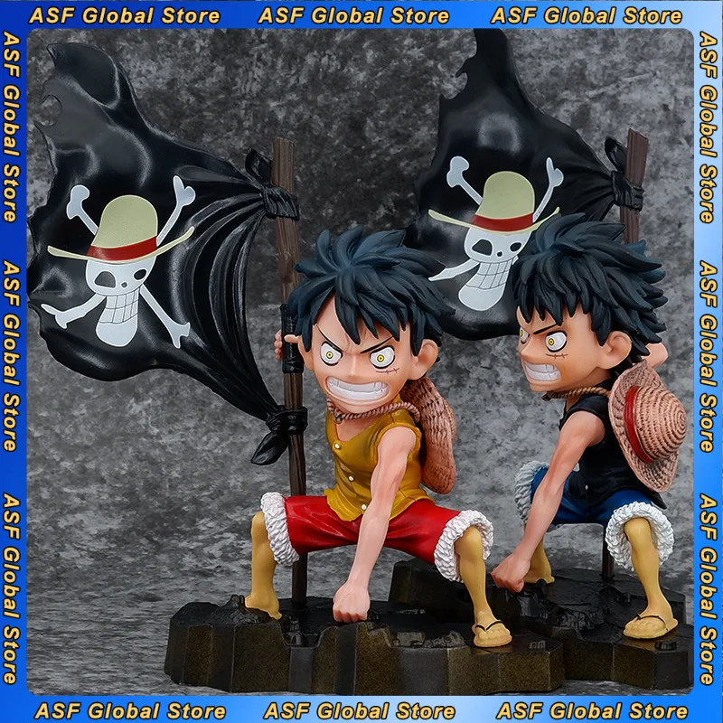 

13cm New ONE PIECE Anime Figure Monkey D. Luffy Surrounding Model Statues Desktop Decoration Statue Kids Birthday Gifts Toys