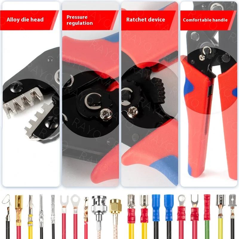 SN2549 Crimping Plier Kit, Alicate Prensado, Ferramentas Eletricista, Tab 2.8, 4.8, 6.3, Tubo, Fotovoltaica, Insuated, Terminais Dupont