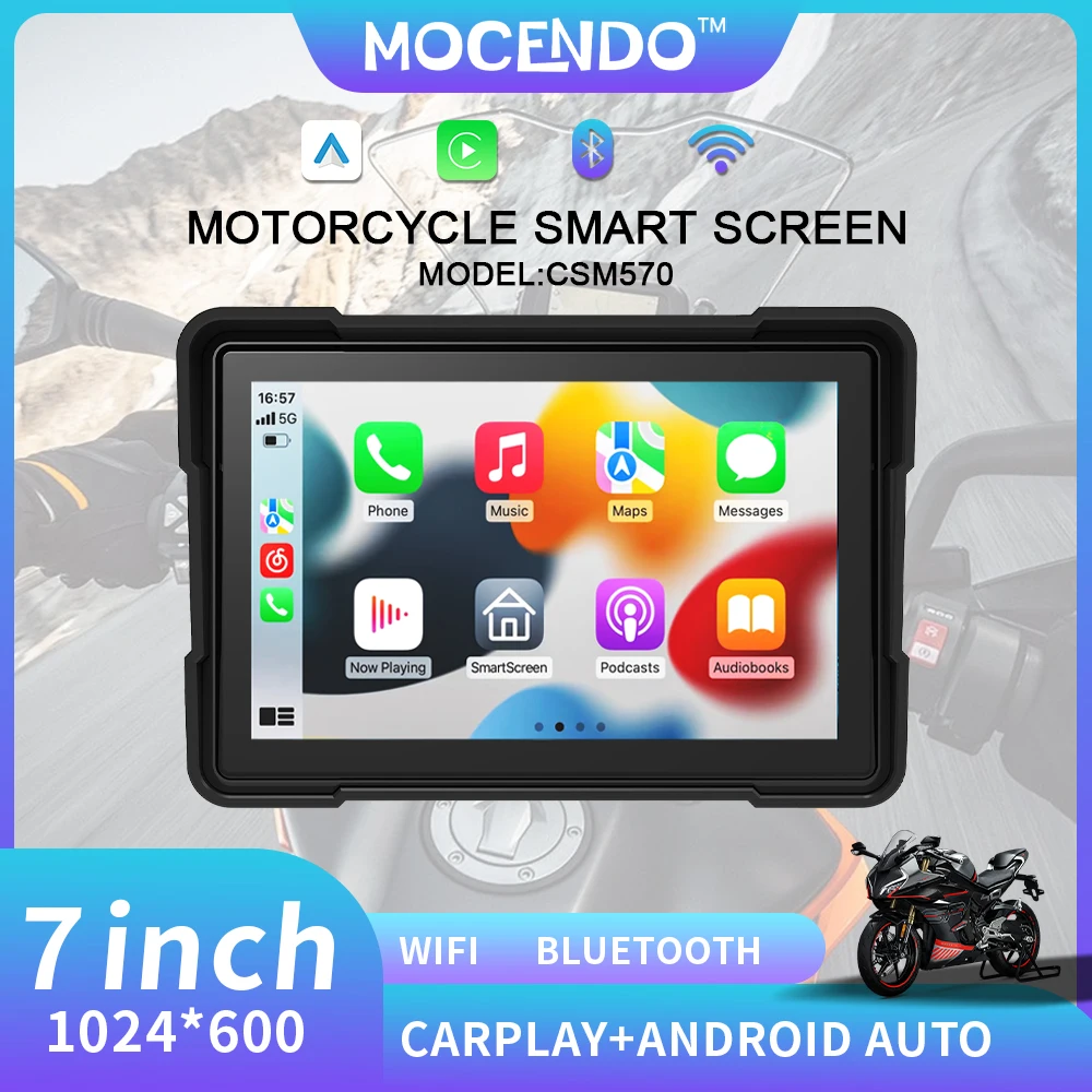

Wireless CarPlay CSM570 6 inch GPS Motorcycle Navigation Display Screen Portable Digital Motorcycle Dashboard