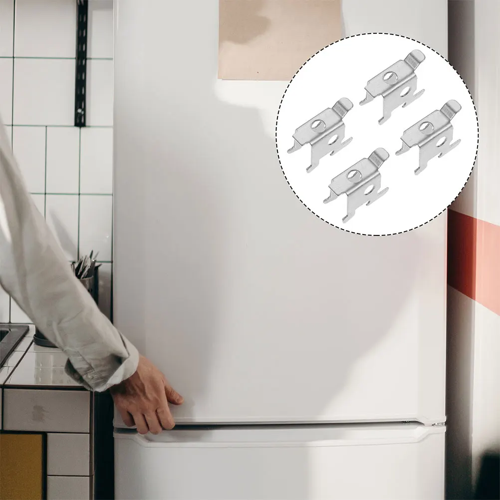 

6 Pcs Refrigerator Buckle Clips for Fridge Special Commercial Shelf Stainless Steel Freezer Clamp Hooks Cooler Support