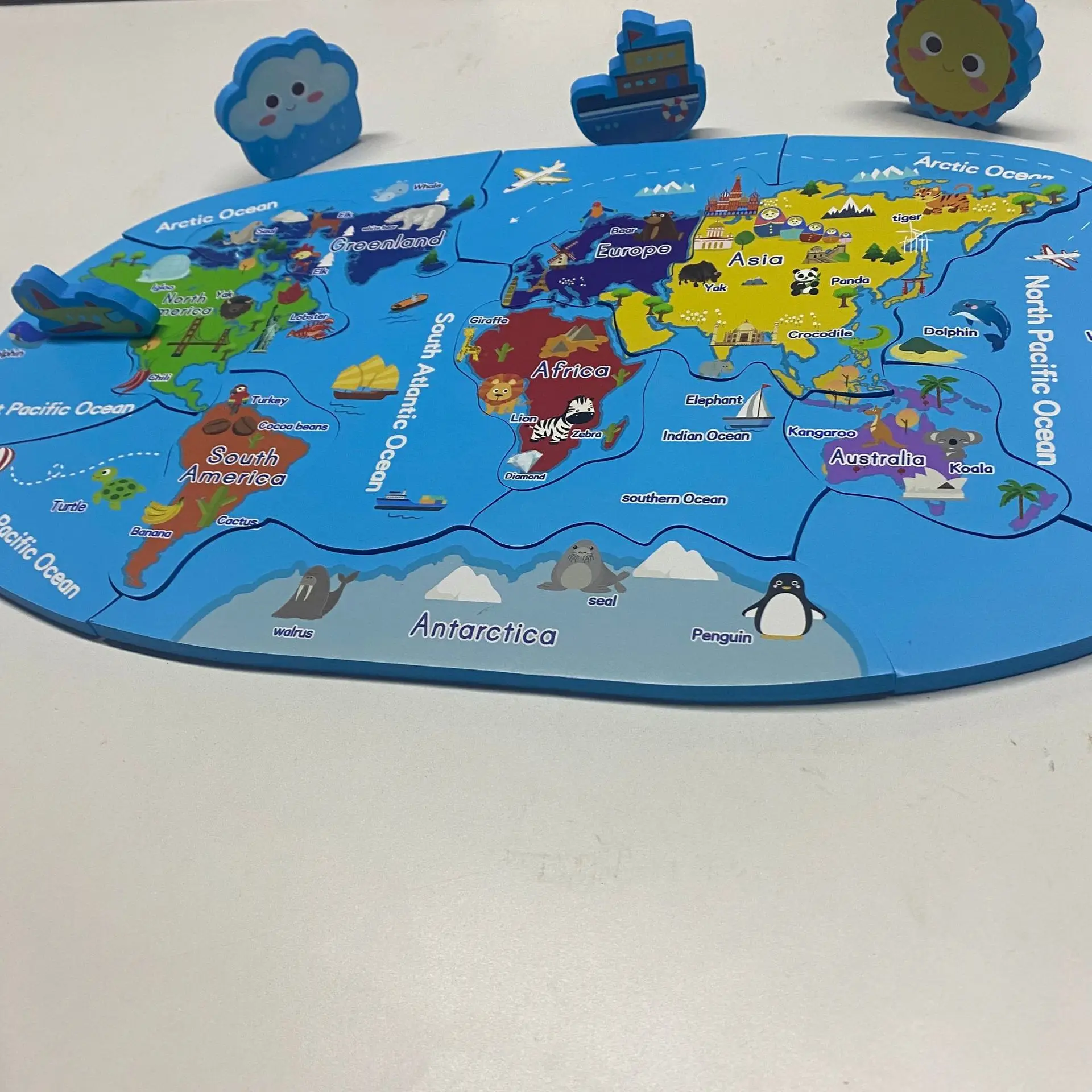 Mapa mundi banheira cognitiva quebra-cabeça do bebê chuveiro brinquedo de banho para crianças banheiro banho atividade brinquedos educativos 3 4 5 ano