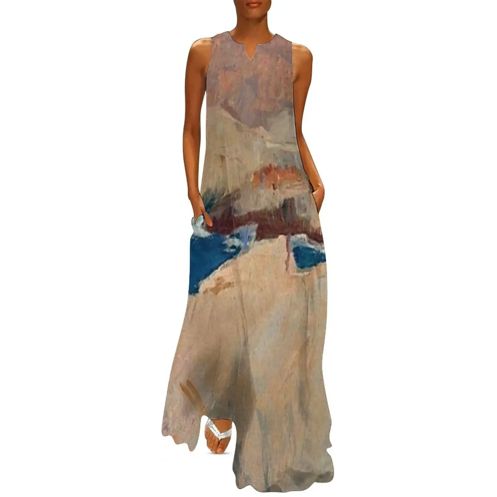 

Beach by Joaquin Sorolla Print Wall Art - Stretched Canvas - Famous Painting - Coastal Scene Parents Gift H Long Dress