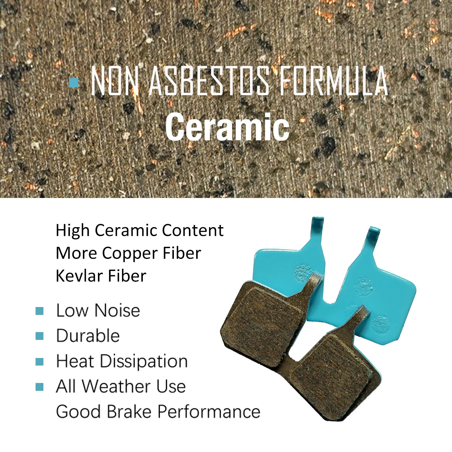 4 Pairs Ceramic Brake Pads for B01s SRAM Avid Hayes Magura Zoom High Performance Bike Brakes