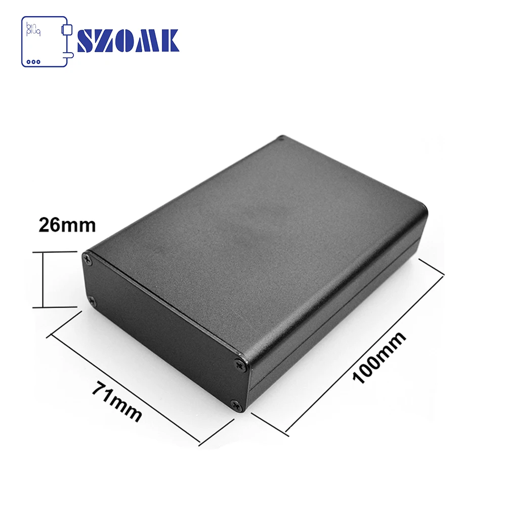 1Piece custom project boxes electronical junction box extruded aluminum enclosure 26*71*100 mm aluminum GPS led junction box