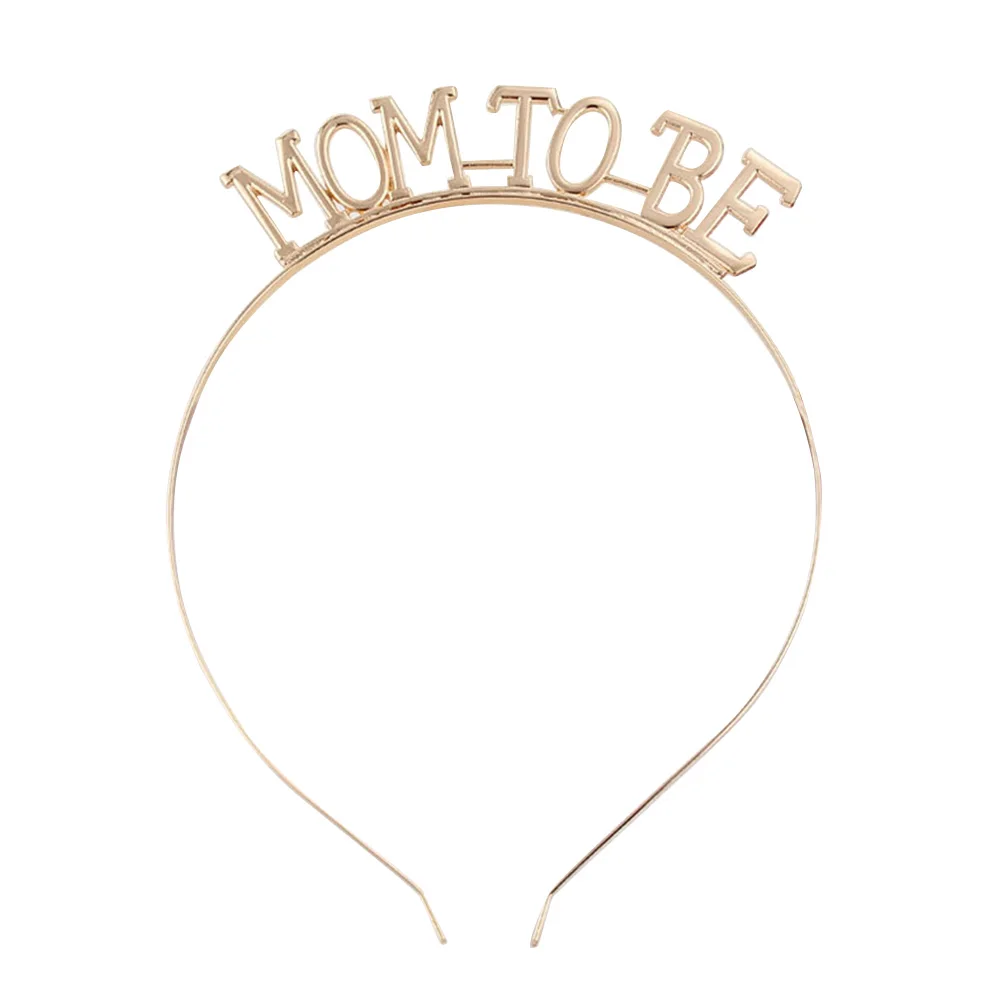 

2 шт., повязка на голову из сплава для вечеринки, обруч для волос с буквами для мамы, аксессуары для свадебных гостей, серебряный забавный праздничный костюм, инструмент для волос