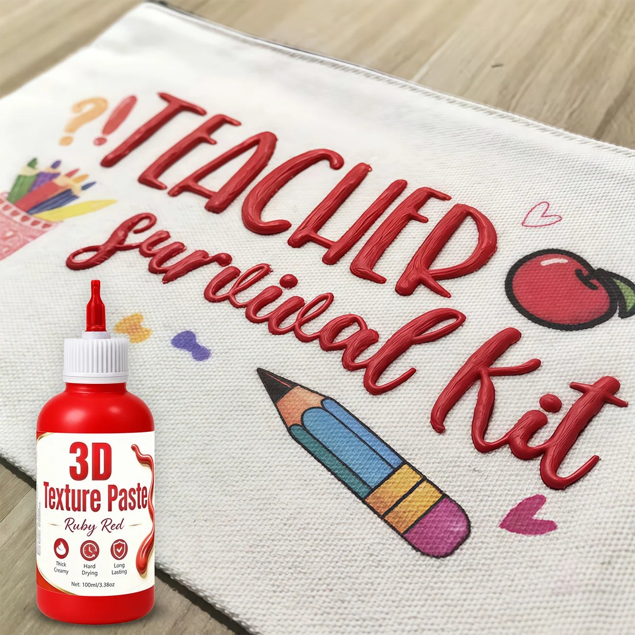 Artistic Acrylic Squeeze Texture Paste for 3D Lines. Ready-to-use, ultra-fine tip for precise painting, easy DIY art supply for
