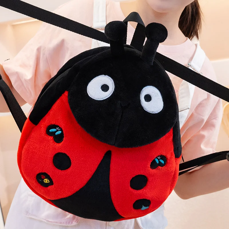 40 سنتيمتر حقيبة خنفساء الكرتون الحيوان الخنفساء على ظهره لينة محشوة ألعاب من القطيفة حقيبة الأطفال حفلة عيد ميلاد لصبي الفتيات الهدايا #3