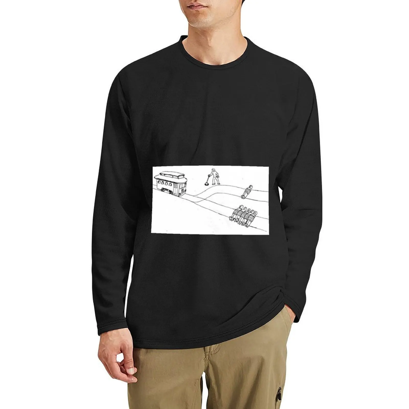 

Trolley Problem Long T-Shirt Aesthetic clothing kawaii clothes graphic t shirt sublime t shirt designer t shirt men