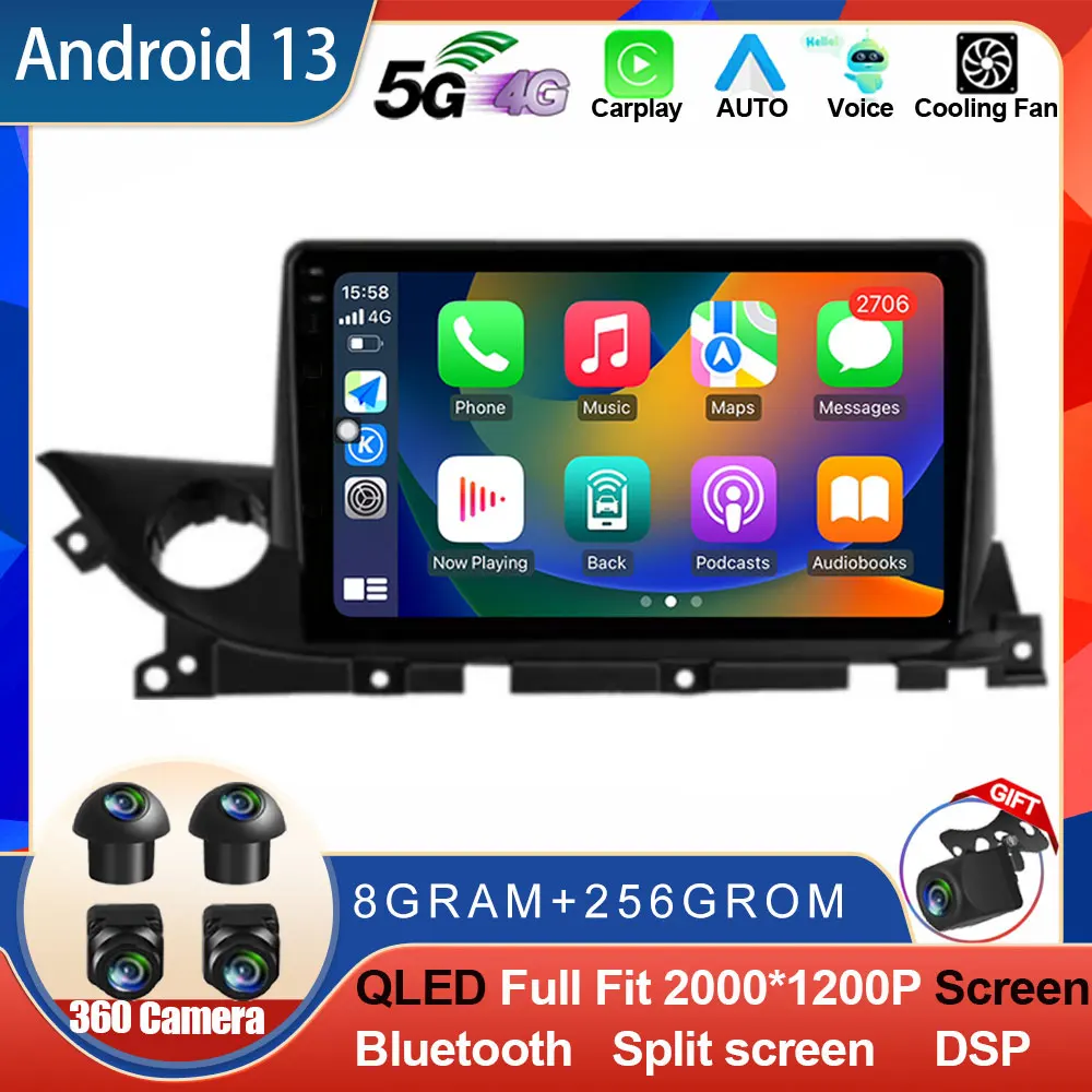 

Android 13 For Mazda 6 Mazda6 III 3 GJ GL ATENZA 2018 - 2021 Car Radio Multimedia Video Player Carplay GPS WIFI 360 Camera DSP