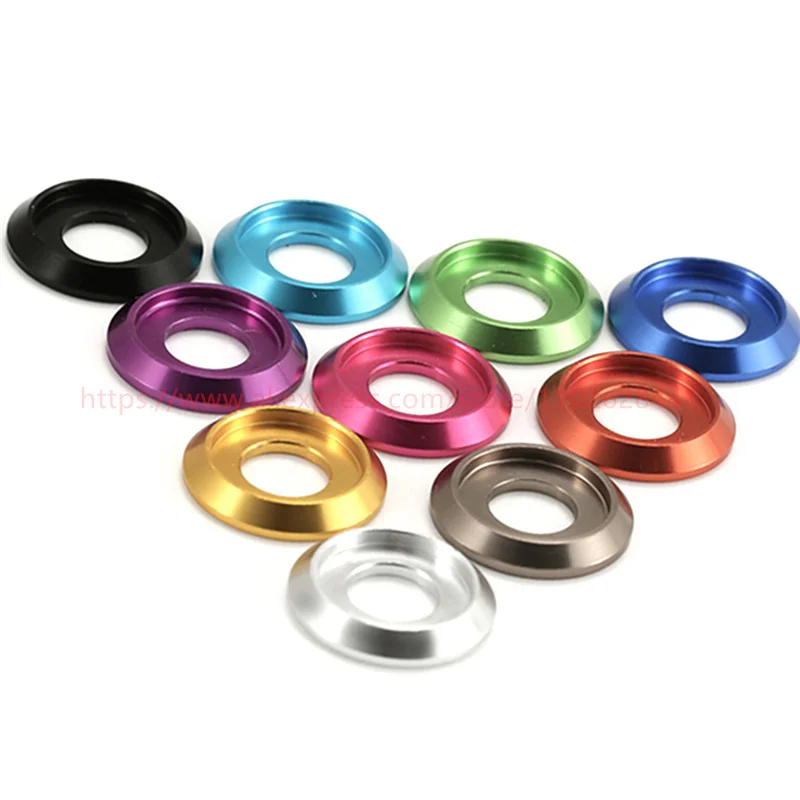 

Aluminum Cnc Washer M2 M2.5 M3 M4 M5 M6 M8 Colourful Aluminum Cup Head Washer For Button Head Screw Bolts