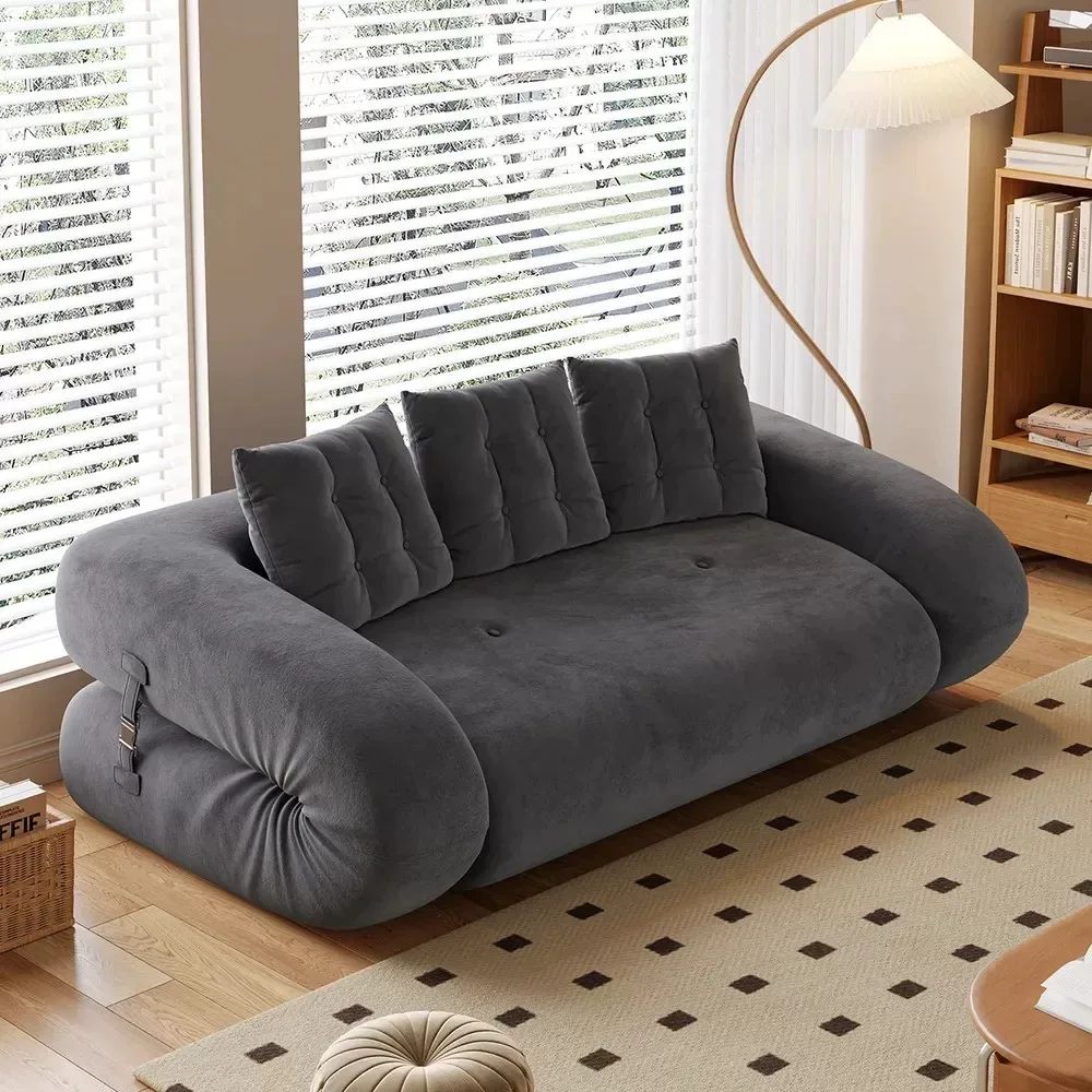 Modern Luxury Living Room Sofa Bed Set Furniture l Shape 2 3 Seater Corduroy Compression Vacuum Packed in a Box Lazy Designs