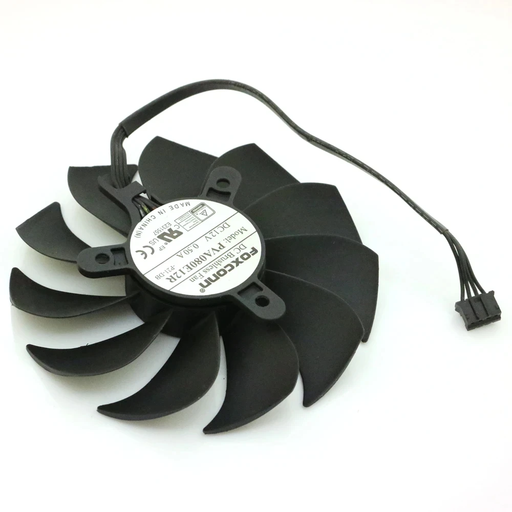 Mini placa gráfica de vídeo ventilador VGA, fio 4Pin para HP RTX2060, PVA080E12R, DC 12V, 5A, 90mm, Super 8G