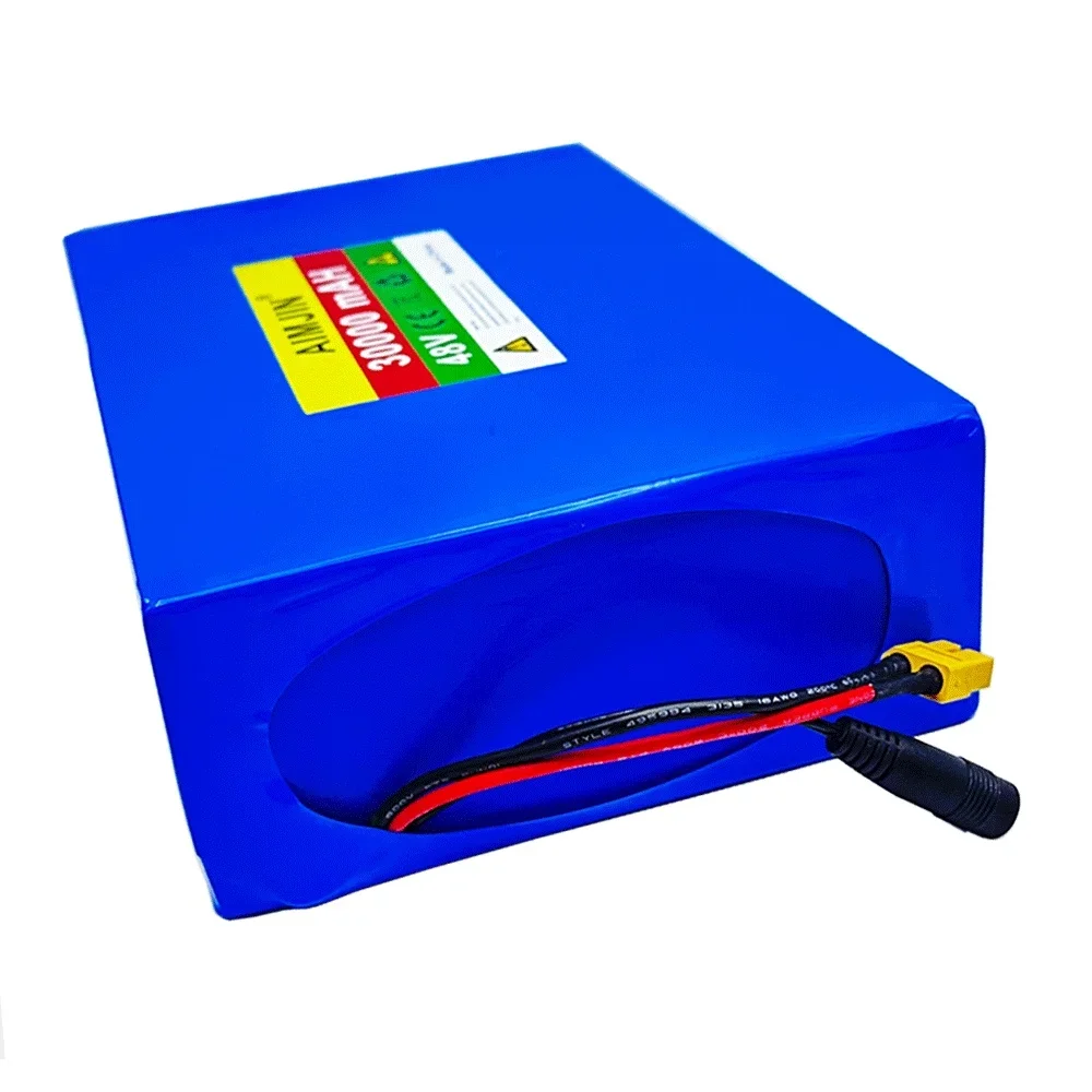 Batterie 13S8P 48V 30Ah 18650 Eddie ion 2000W, avec BMS, pour vélos électriques, scams, petits ourcycles, avec chargeur de pipeline 54.6V