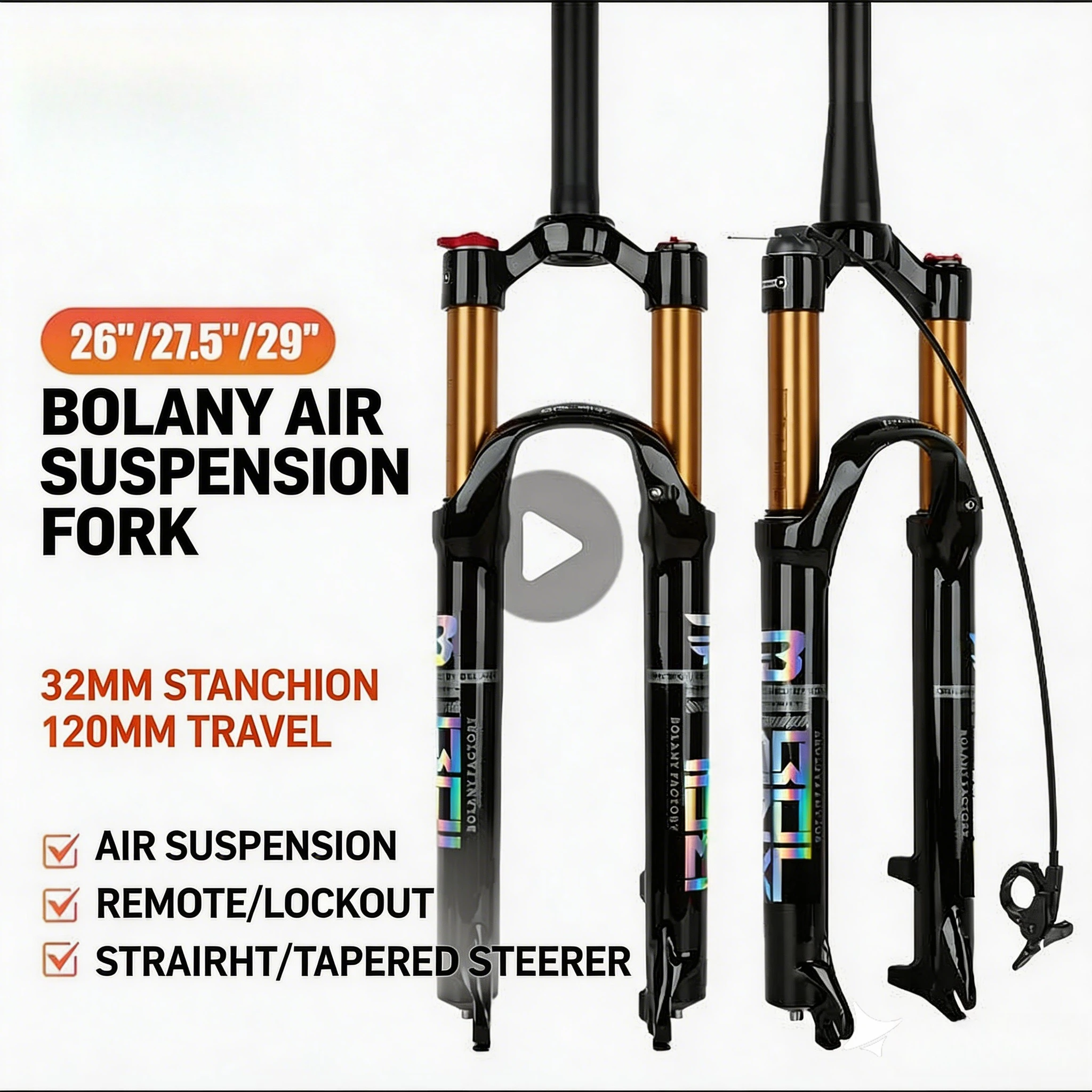 

【QUAD LOCK】Mountain bike front fork 27.5/29 inches shock-absorbing and shock-proof air pressure accessory magnesium alloy front