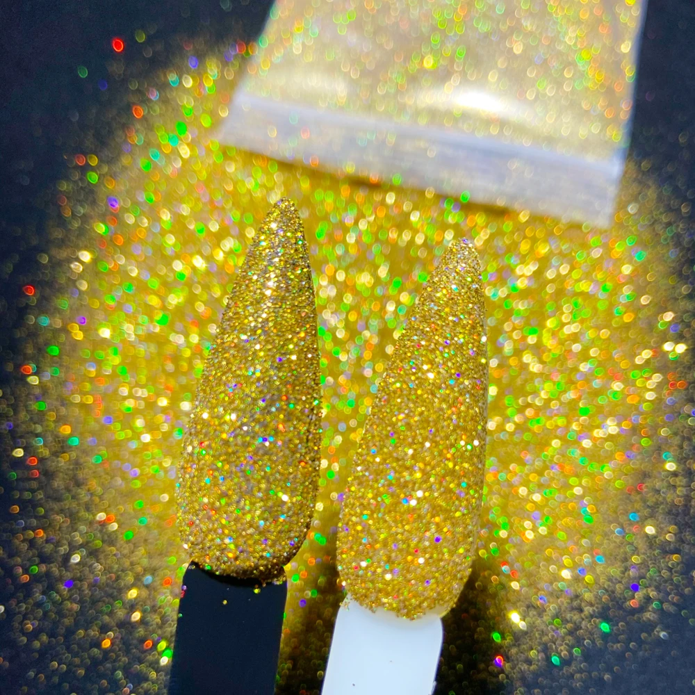 0.2 1/128 Multi-color Holographic Mirror Glitter for Nail Art,(Extra Fine Glitter), 50 Grams Holo Ultra Fine Nail Glitter Powder