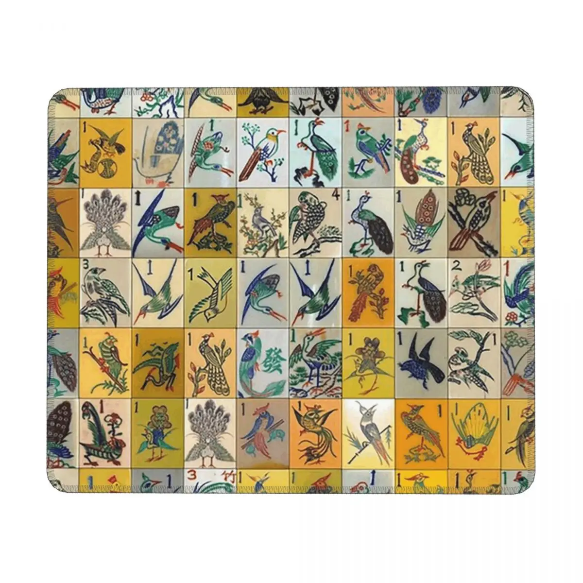 

Коврик для мыши Mah Jongg Birds с изображением плиток маджонга, разноразмерный, для компьютера, клавиатуры, игрового ПК, ноутбука, настольный коврик